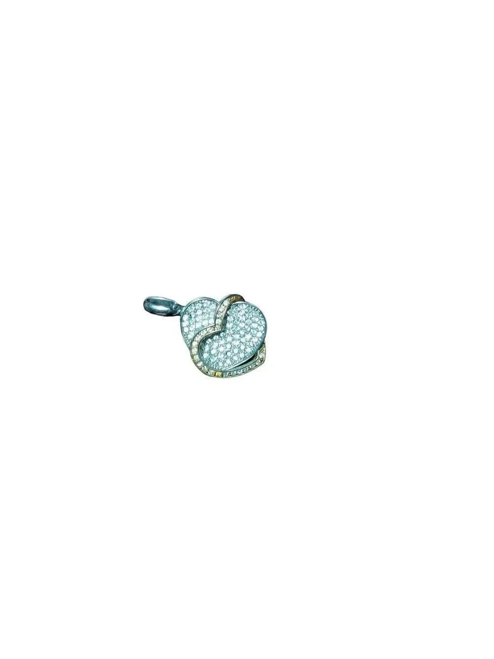 Park Lane Double Heart Cubic Zirconia Pendant